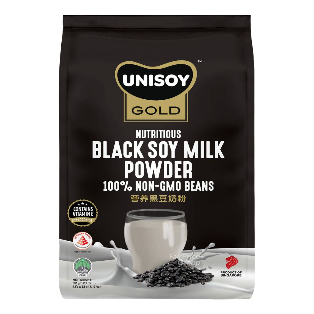 Unisoy Instant Nutritious Black Soy Milk Powder NTUC FairPrice