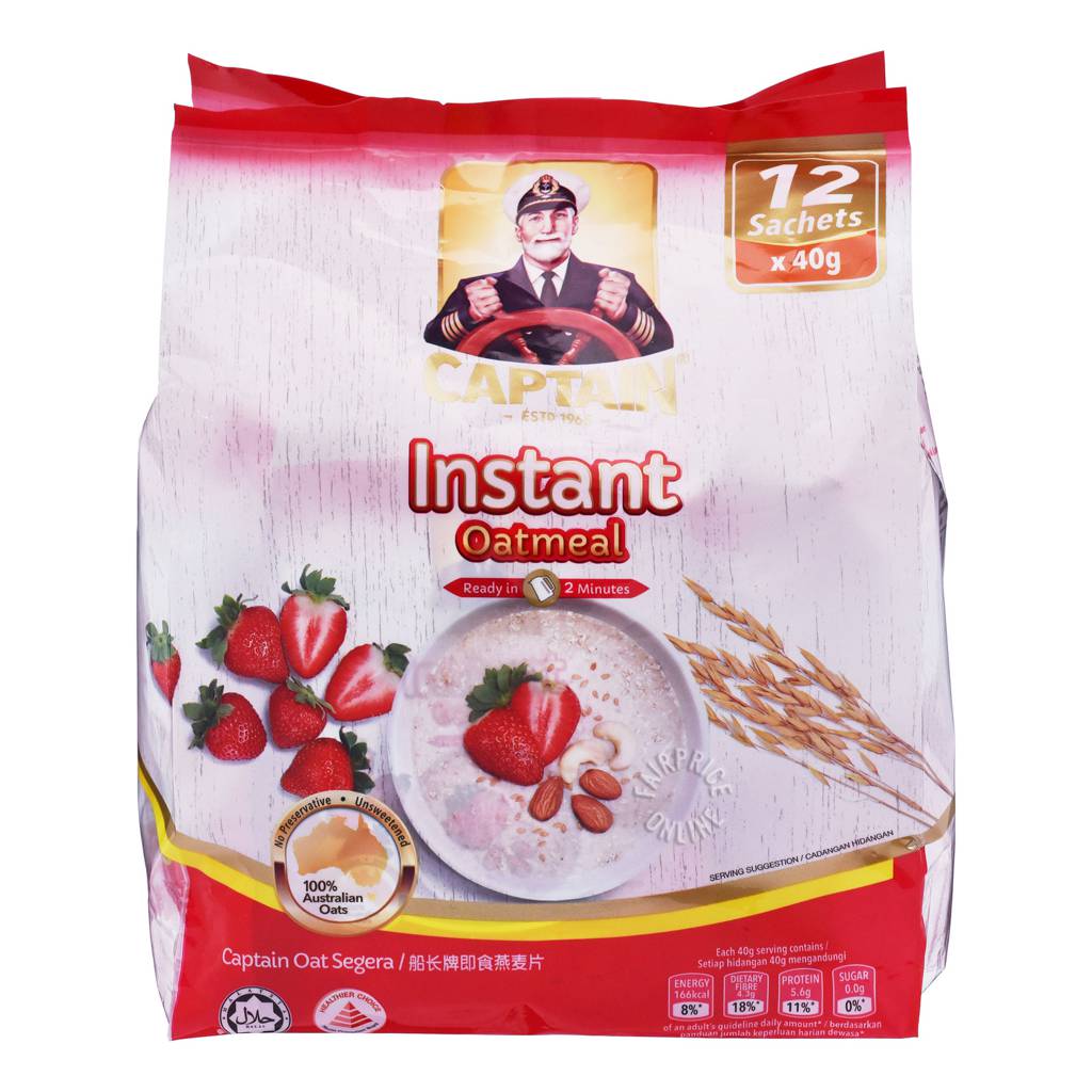 Captain Oats Oatmeal Instant (Sachets) NTUC FairPrice