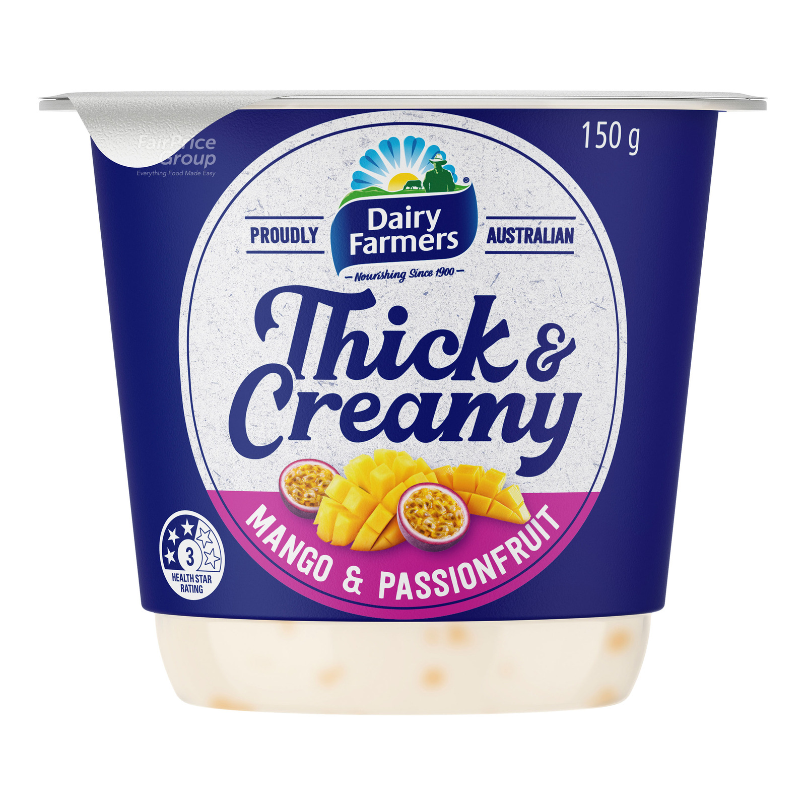 Dairy Farmers Thick & Creamy Yoghurt Mango & Passionfruit NTUC