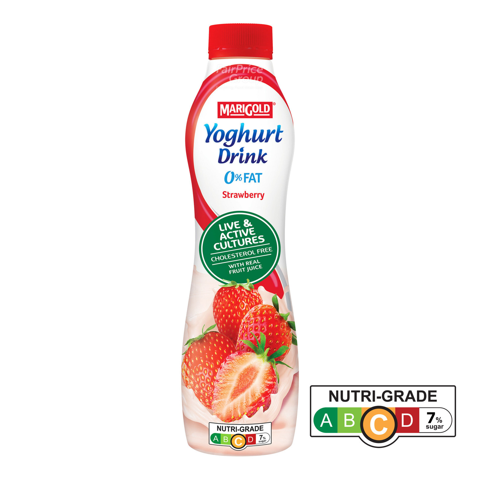 Marigold 0% Fat Yoghurt Bottle Drink - Strawberry
