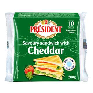 President Cheese Slices - Sandwich Cheddar President Cheese Slices - Sandwich Cheddar
