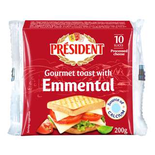 President Cheese Slices - Emmental Toast President Cheese Slices - Emmental Toast