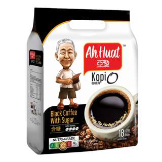 Ah Huat Instant Traditional Black Coffee - Kopi O with Sugar