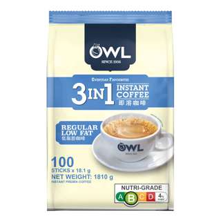 Owl 3 in 1 Instant Coffee - Regular Low Fat Owl 3 in 1 Instant Coffee - Regular Low Fat