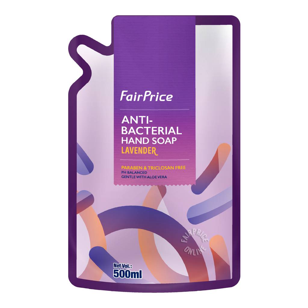 FairPrice Soft AntiBacterial Hand Soap Refill Lavender NTUC FairPrice