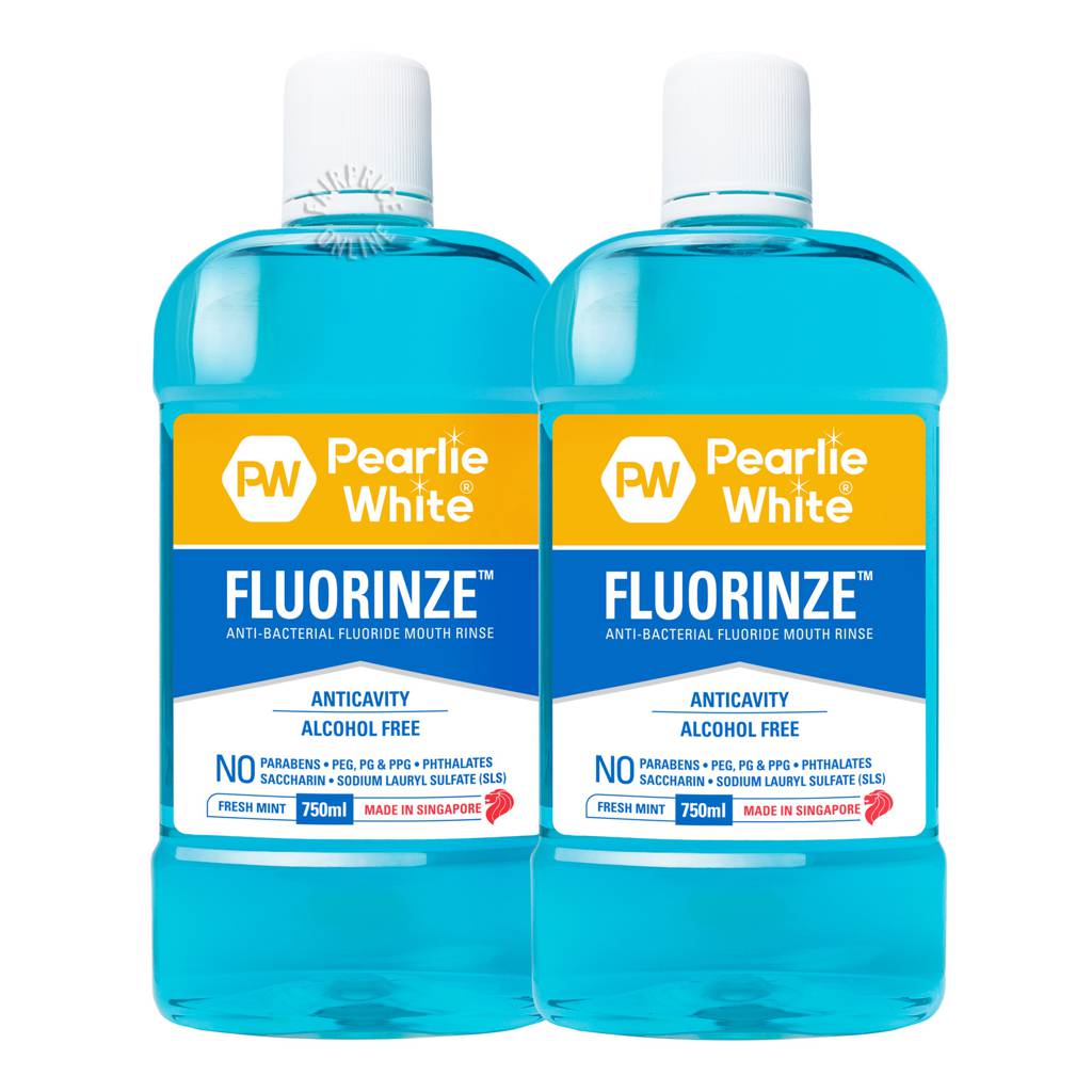 Pearlie White Fluoride Mouth Rinse Mint NTUC FairPrice