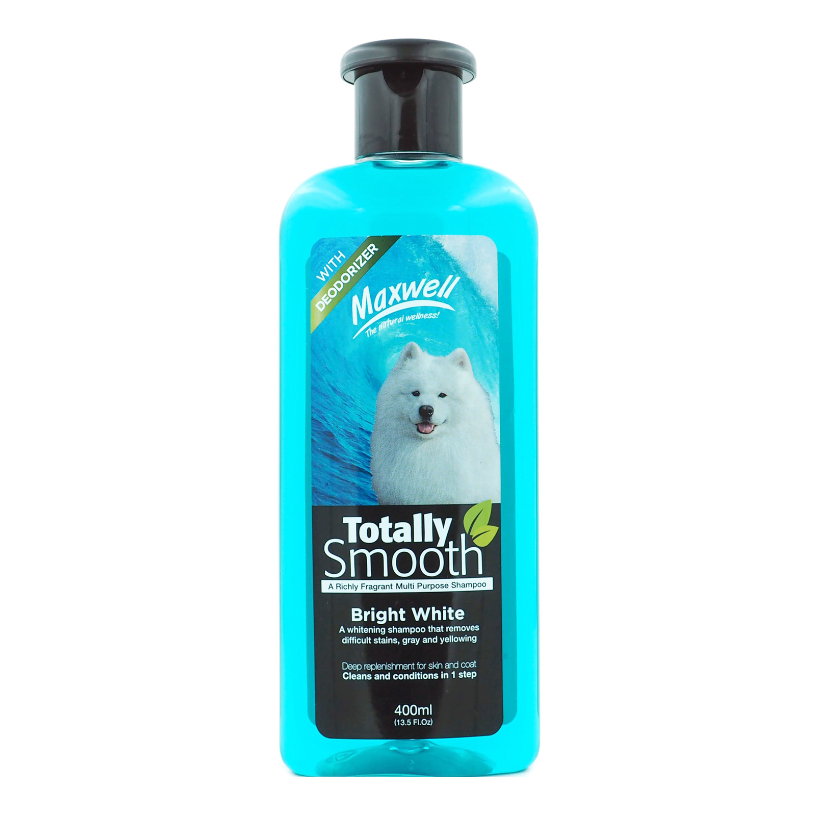 white and bright dog shampoo