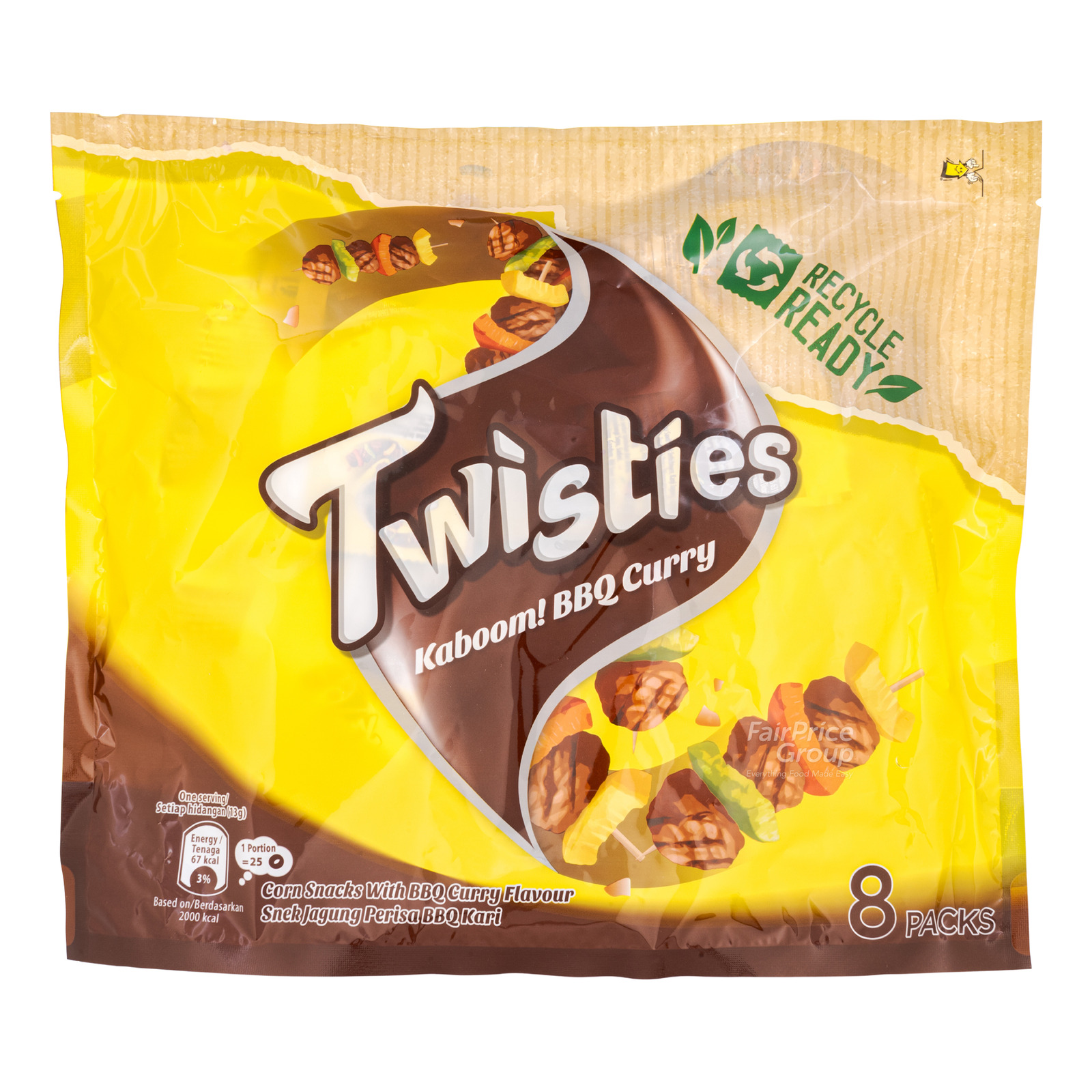 Twisties Corn Snack - Kaboom! BBQ Curry