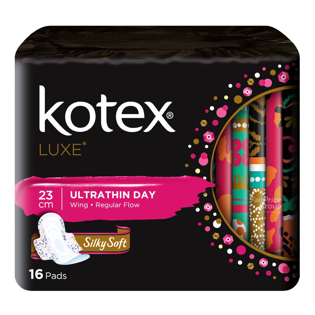 Kotex Luxe Ultrathin Day Wing Pads Regular Flow (23cm) NTUC FairPrice