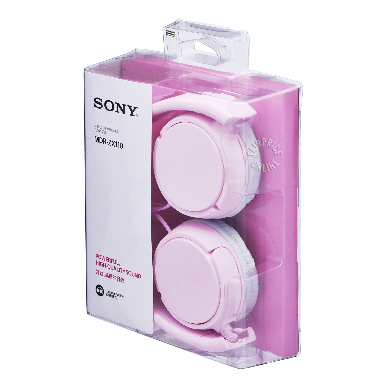 SONY MDR-ZX110/P FOLDABLE HEADPHONE PINK NTUC FairPrice