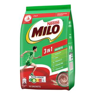 Milo 3 in 1 Instant Chocolate Malt with Milk- Regular Milo 3 in 1 Instant Chocolate Malt with Milk- Regular