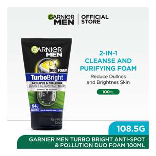 Garnier Men Turbo Bright Face Wash - Anti-Pollution & Spots Garnier Men Turbo Bright Face Wash - Anti-Pollution & Spots