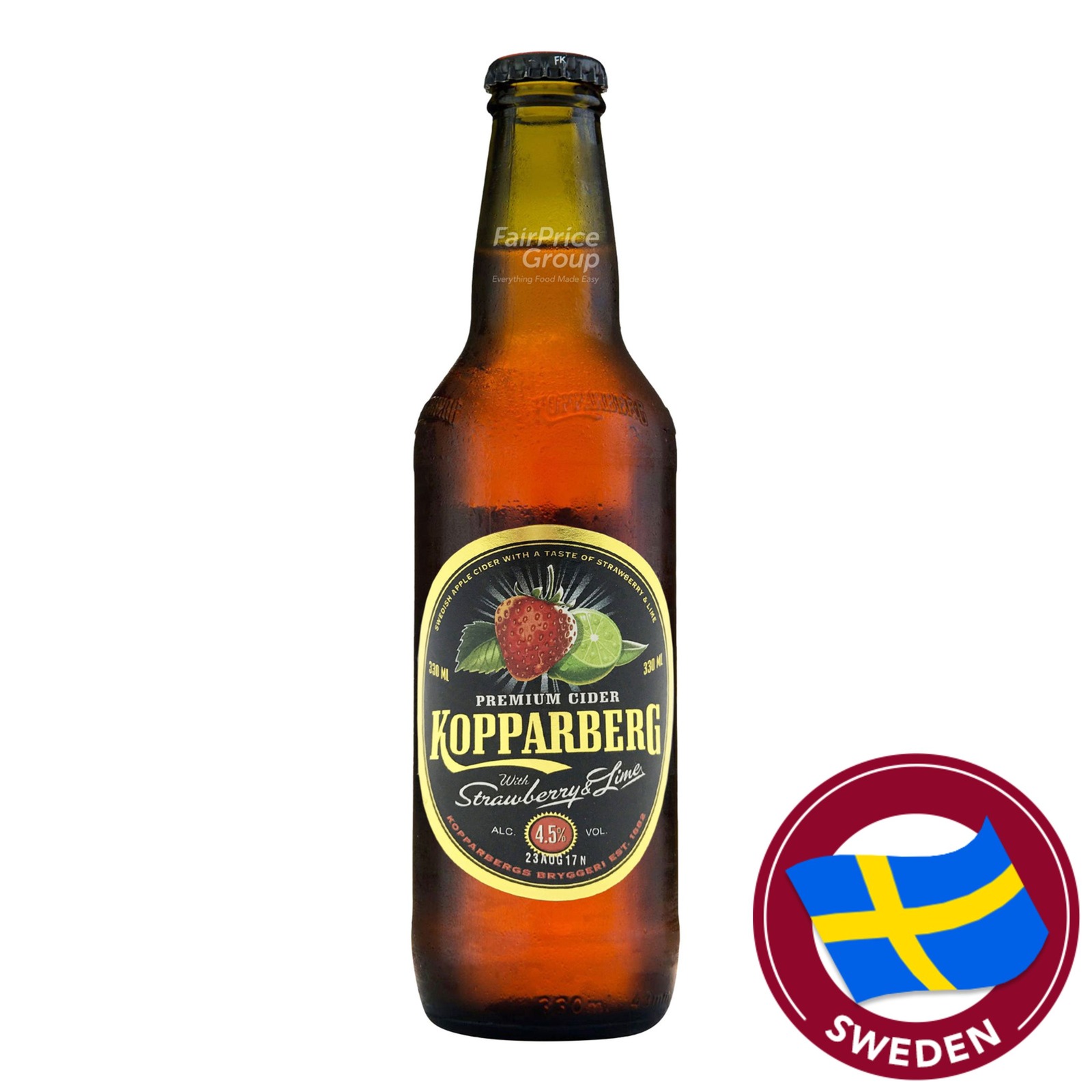 Kopparberg Swedish Bottle Cider Strawberry & Lime NTUC FairPrice