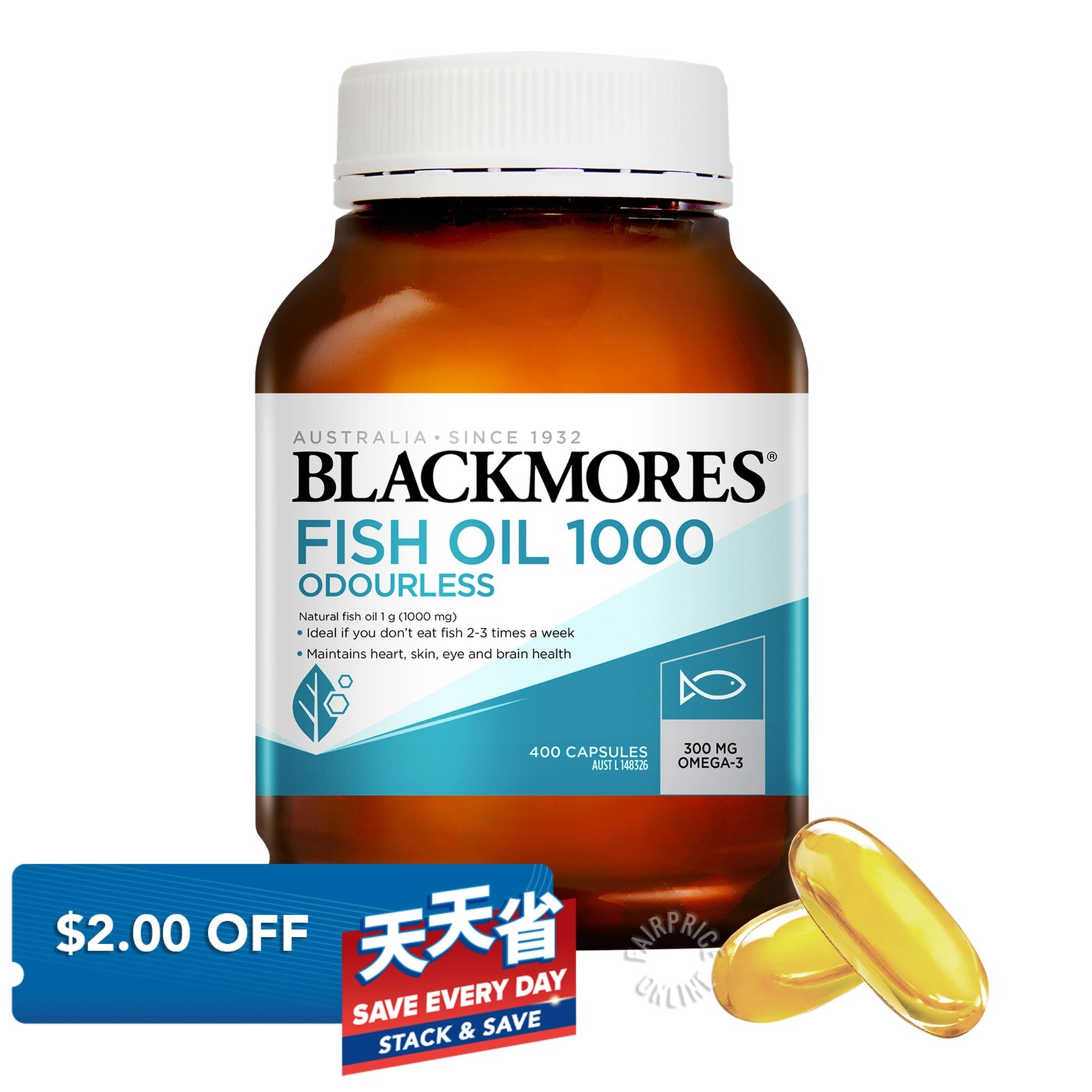 Blackmores Dietary Supplement - Fish Oil 1000 (Odourless)