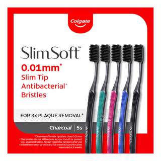 Colgate Slim Soft Toothbrush - Charcoal (Ultra Soft)