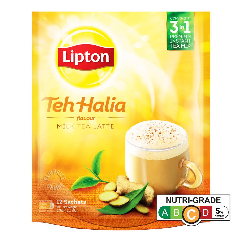Lipton 3 in 1 Instant Milk Tea Latte Teh Halia NTUC FairPrice