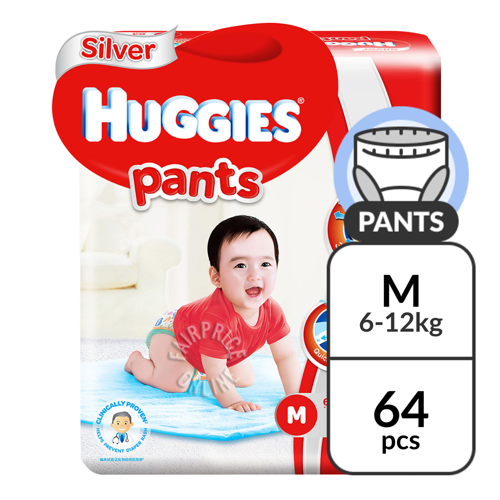 Huggies Silver Pants - M (6 - 12kg)