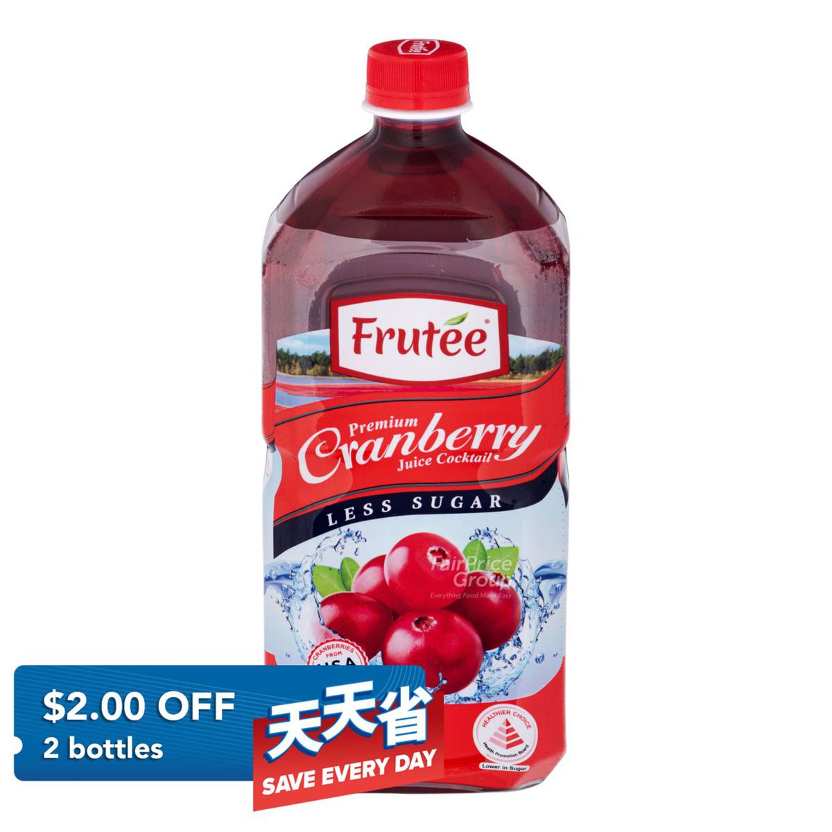 Frutee Premium Cranberry Juice Bottle Cocktail | NTUC FairPrice