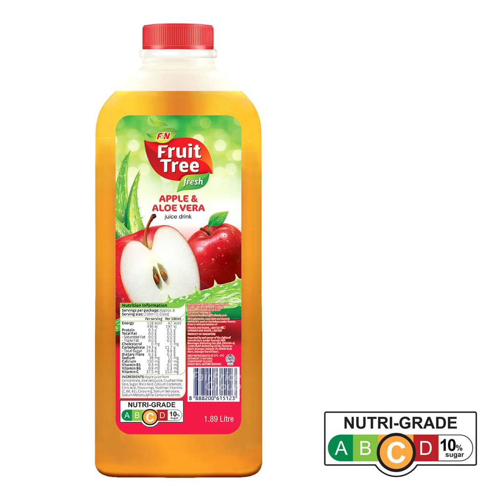 F&N Fruit Tree Fresh Juice Apple & Aloe Vera NTUC FairPrice