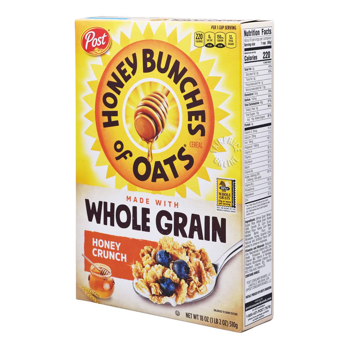 Post Honey Bunch Of Oats Cereal Whole Grain Honey Crunch NTUC FairPrice