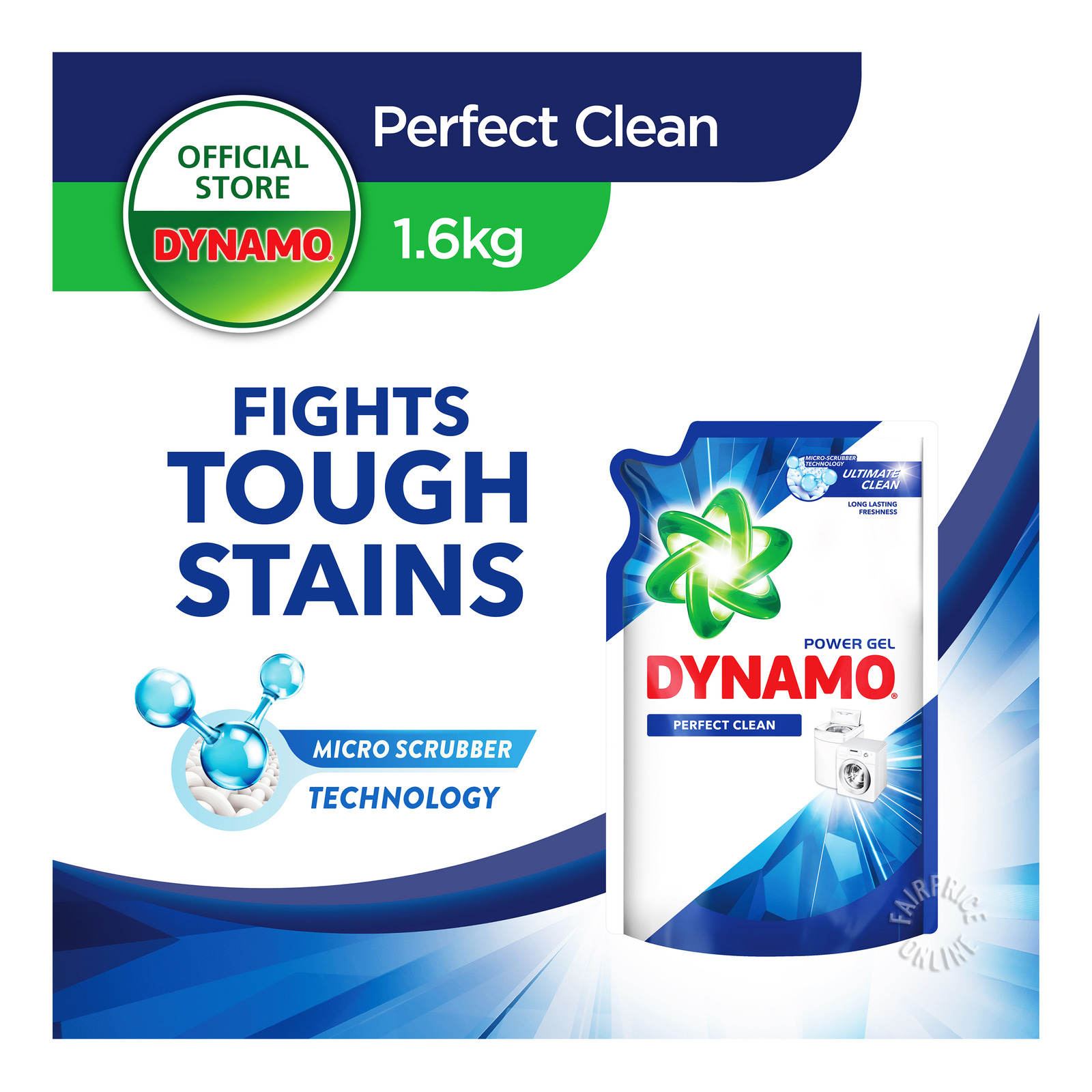 Dynamo Power Gel Laundry Detergent Refill Regular NTUC FairPrice