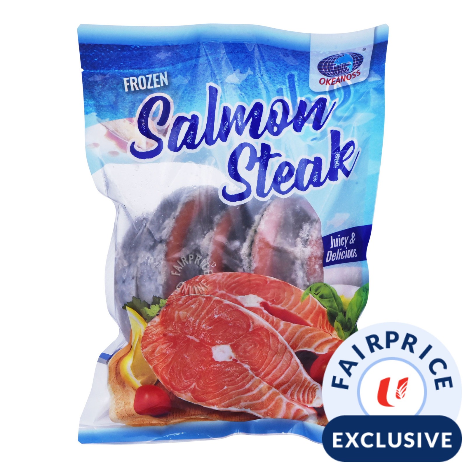 Okeanoss Frozen Salmon (Steak) NTUC FairPrice