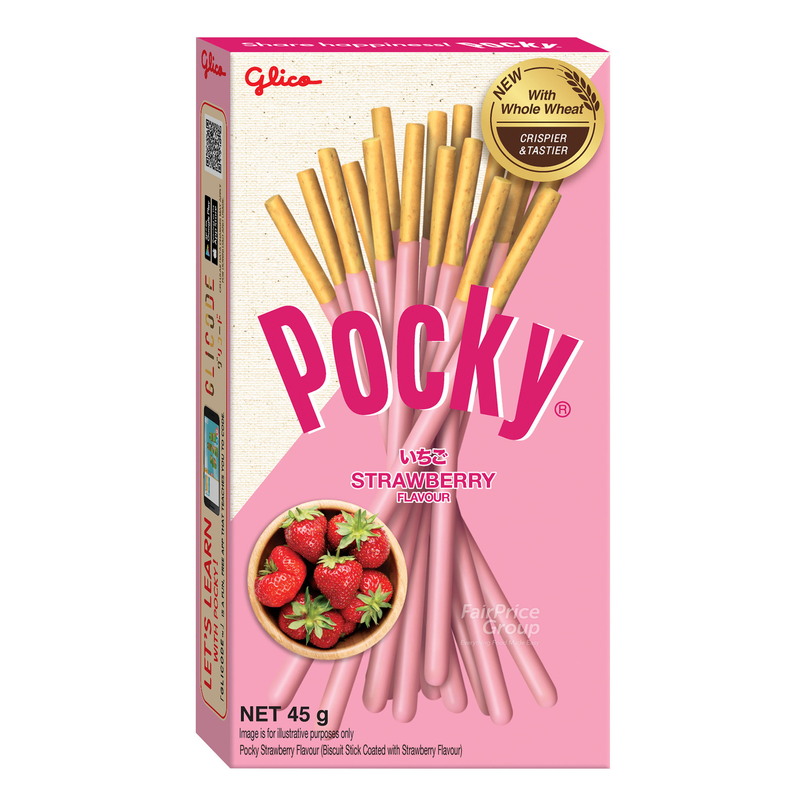Glico Pocky Biscuit Sticks - Strawberry | NTUC FairPrice
