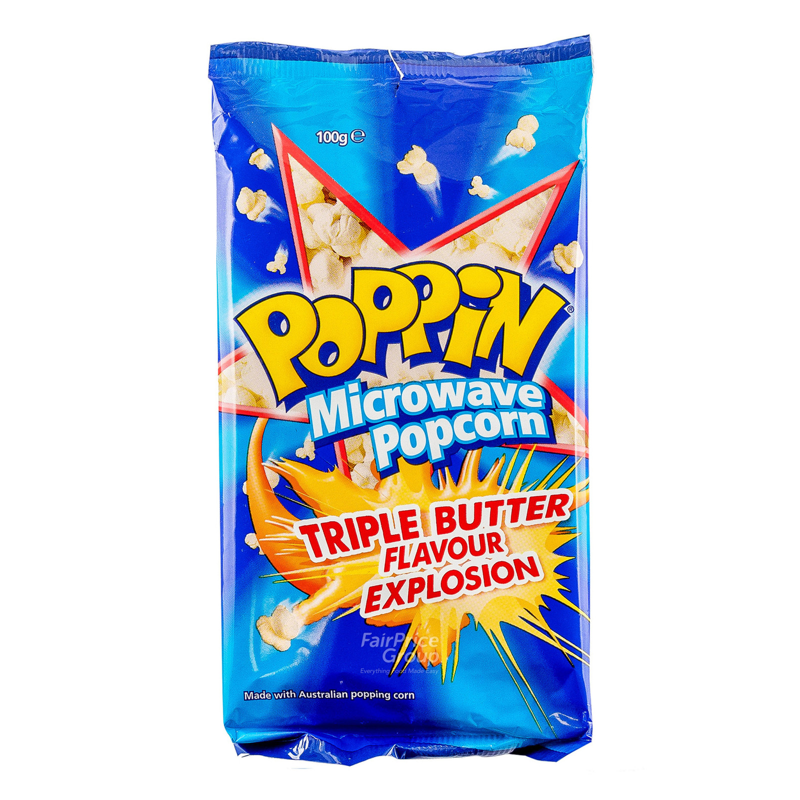Poppin Microwave Popcorn Triple Butter NTUC FairPrice