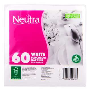 Neutra White Napkins - Luncheon (30 x 30cm)