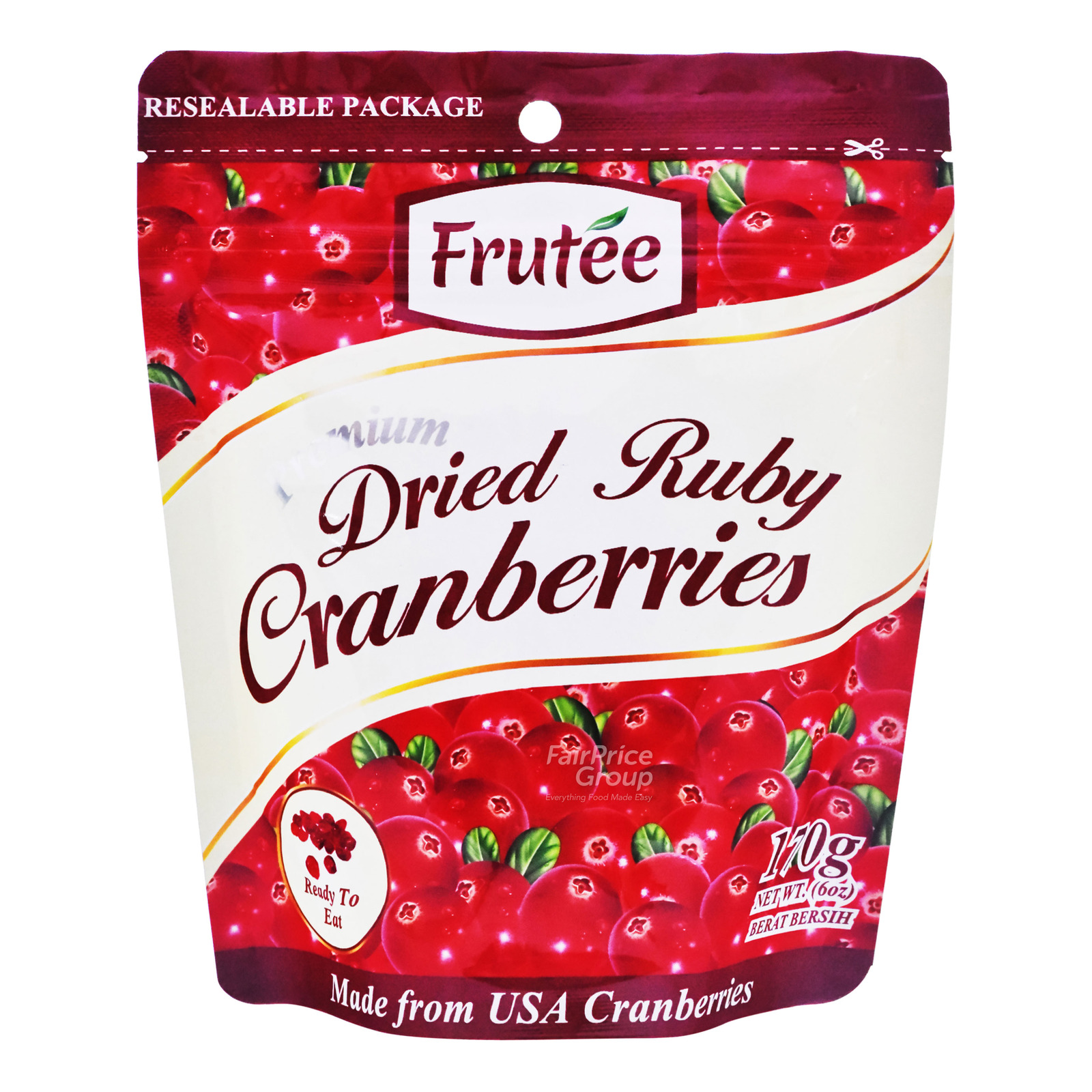 Frutee Premium Dried Ruby Cranberries | NTUC FairPrice
