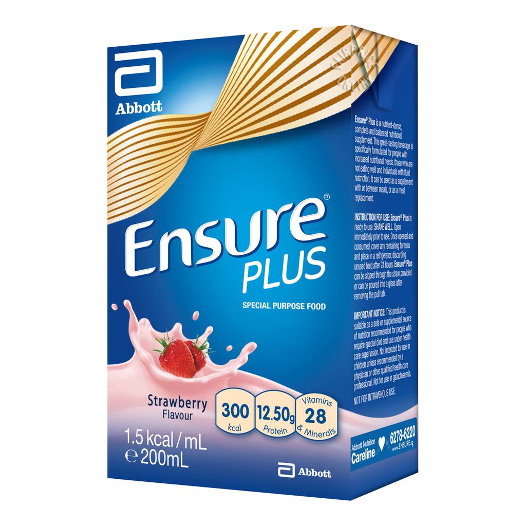 Abbott Ensure Plus Packet Milk Strawberry NTUC FairPrice