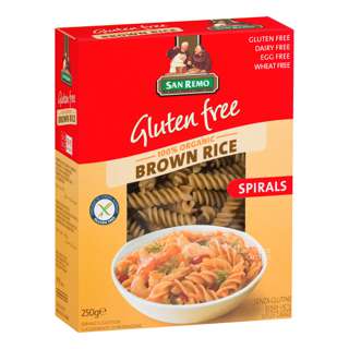 San Remo Organic Brown Rice Pasta - Spirals