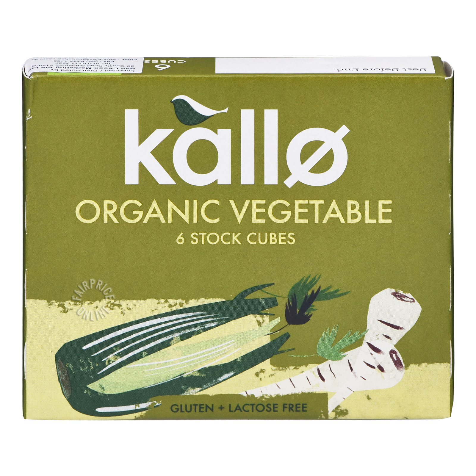 Kallo Organic Stock Cubes Vegetable NTUC FairPrice