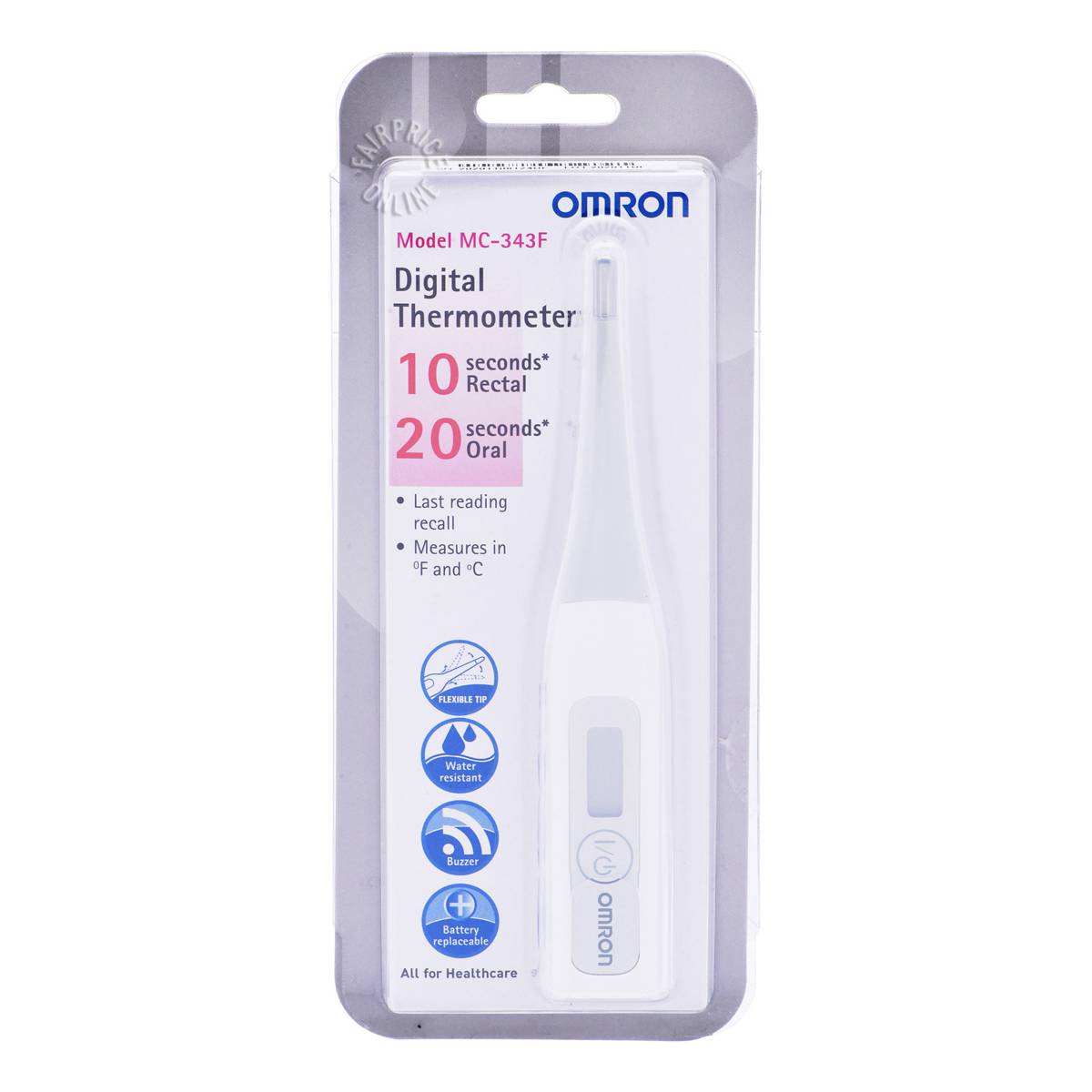 Omron Oral Thermometer Mc343 Flexible Tip NTUC FairPrice