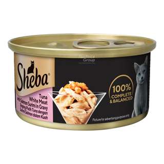 Sheba Cat Can Food - Tuna White Meat with Salmon Surimi in Gravy