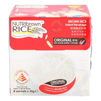 Nutribrown Rice Instant Beverage Drink-Original (Sugar Free) | NTUC ...