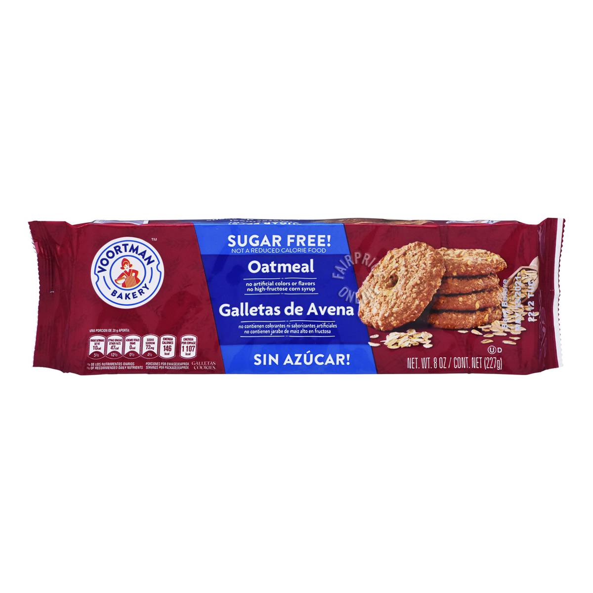 Voortman Sugar Free Wholegrain Cookies Oatmeal NTUC FairPrice