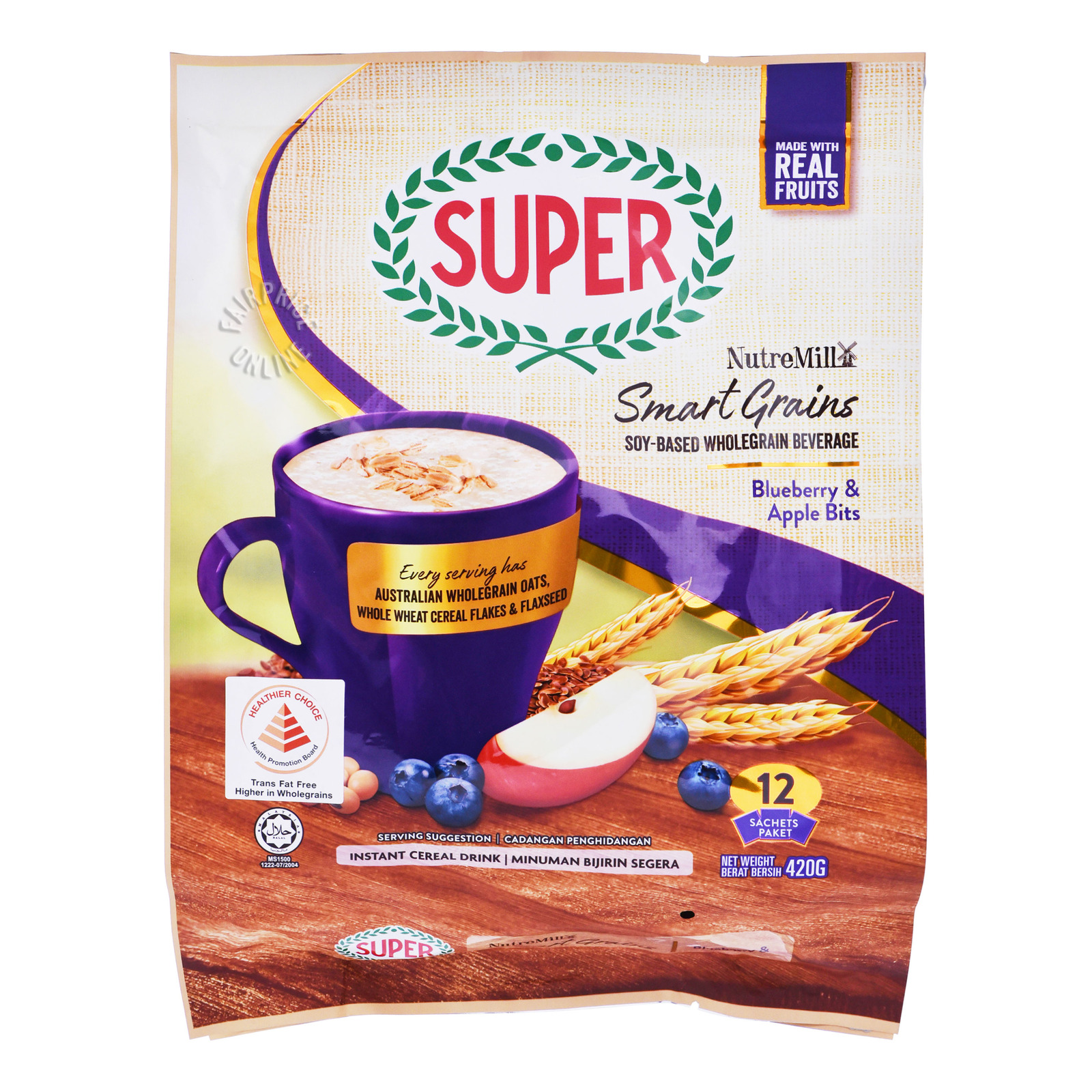 Super Nutremill Wholegrain Soy Drink Blueberry Apple Bits Ntuc Fairprice