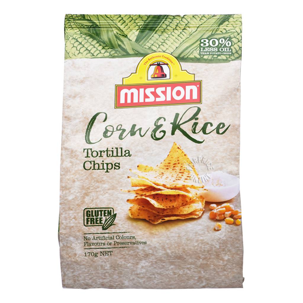 Mission Tortilla Chips Corn & Rice NTUC FairPrice