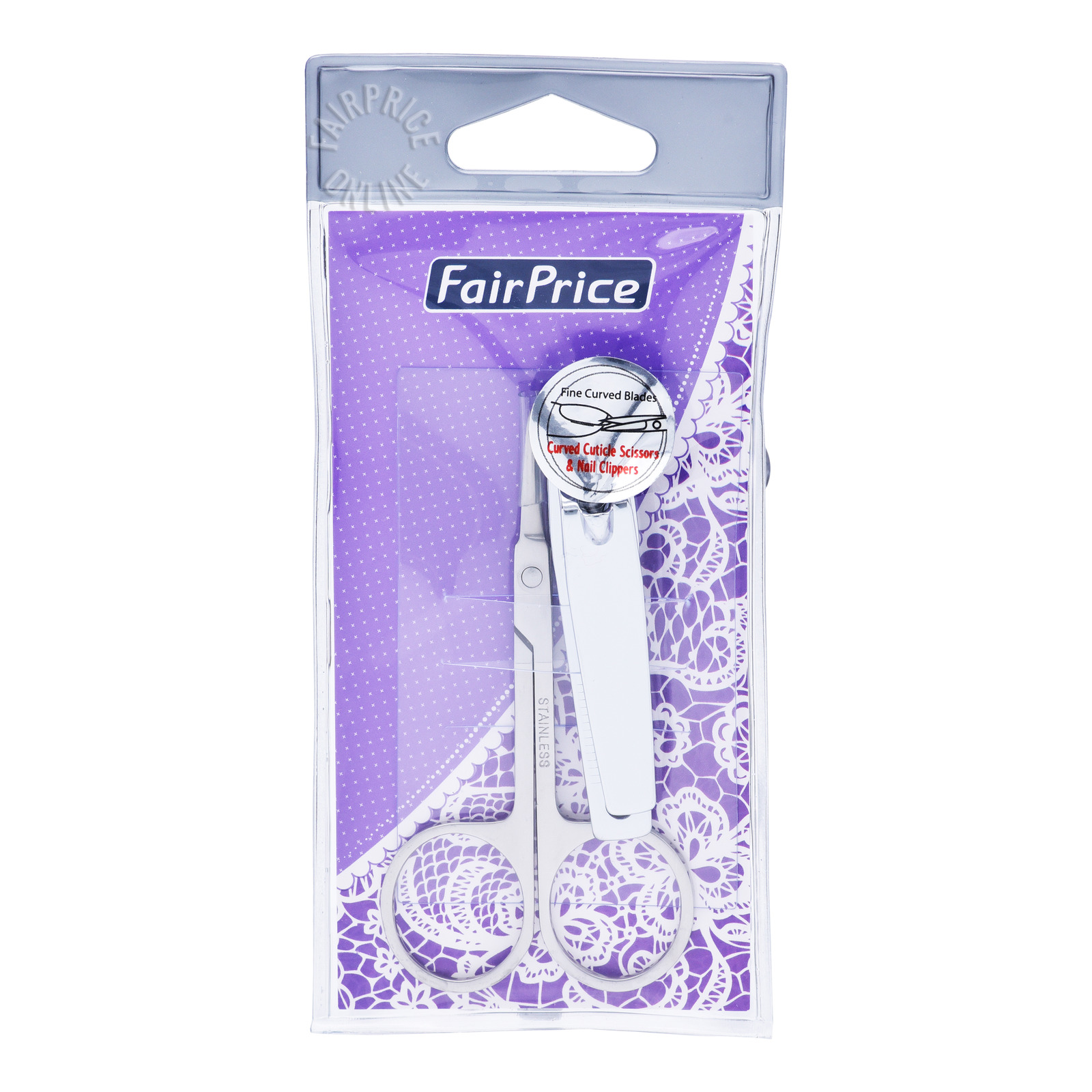 FairPrice Curved Cutice Scissors And Nail Clippers
