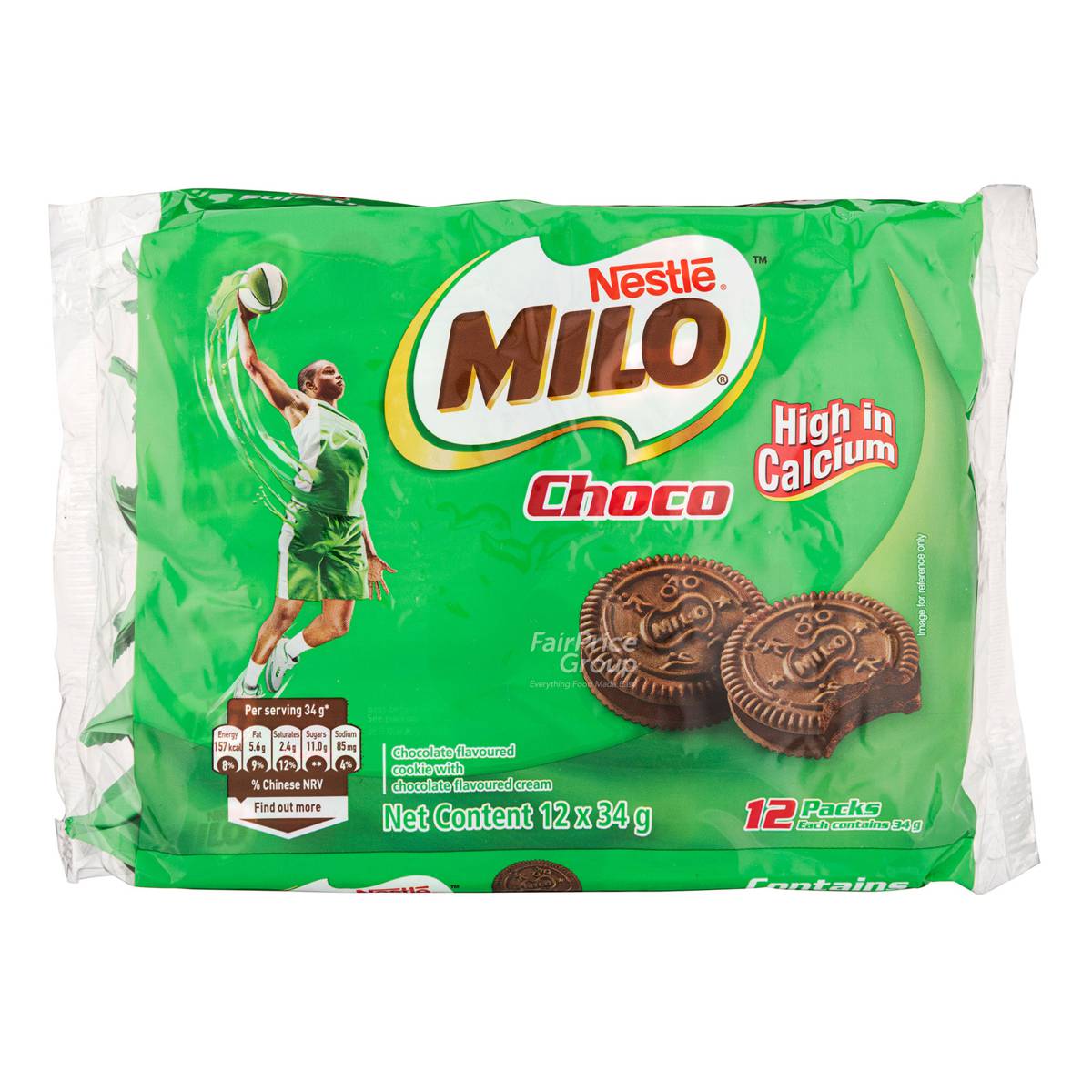 Nestle Milo Sandwich Cookie Biscuit NTUC FairPrice