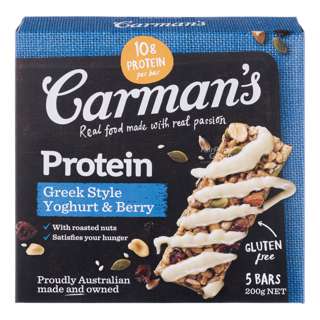 Carman's Gourmet Protein Bars - Greek Style Yoghurt & Berry Carman's Gourmet Protein Bars - Greek Style Yoghurt & Berry