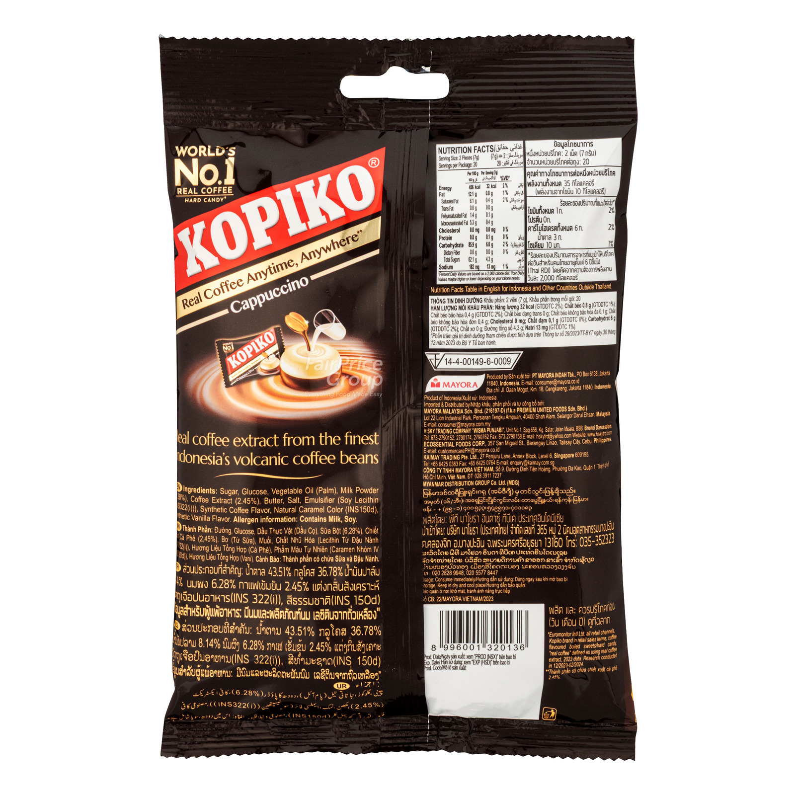 Kopiko Coffee Shot Candy - Cappuccino | NTUC FairPrice