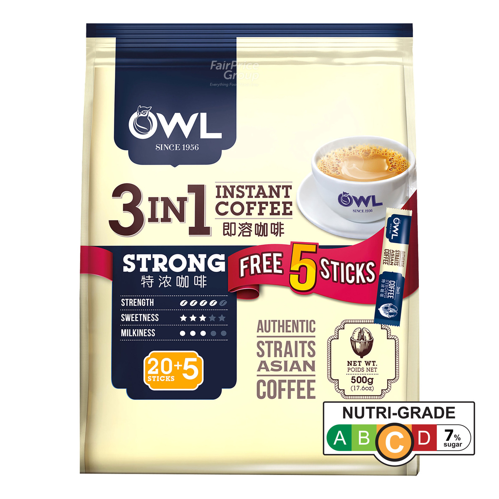 Owl 3 in 1 Instant Coffee - Strong | NTUC FairPrice