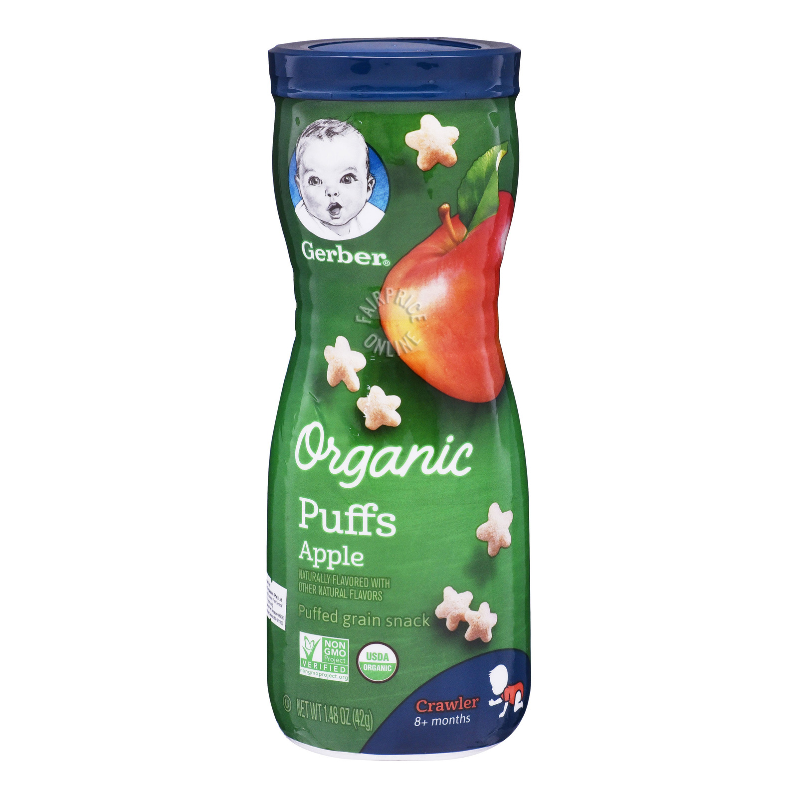 Gerber Organic Baby Puffs - Apple