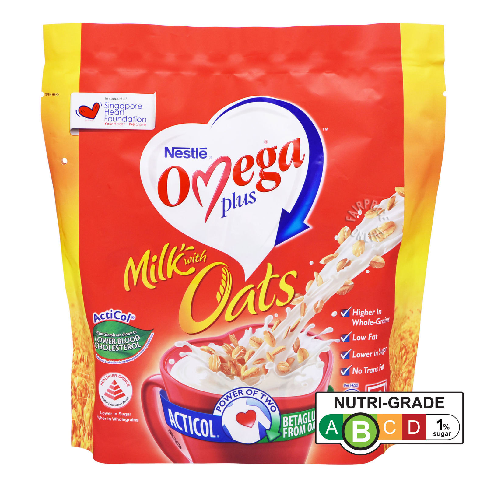 Nestle Omega Plus Adult Milk Drink ActiCol with Oats NTUC FairPrice