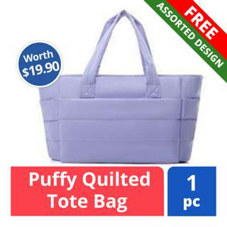 FREE Puffy Quilted Tote Bag (worth $19.90)