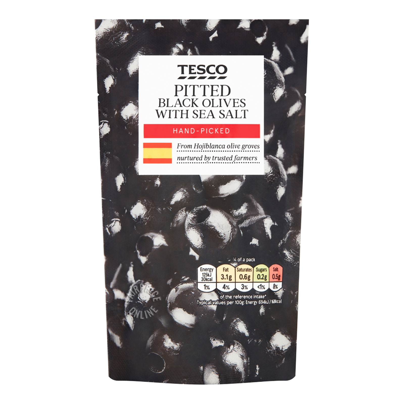 Tesco Pitted Black Olives - with Sea Salt