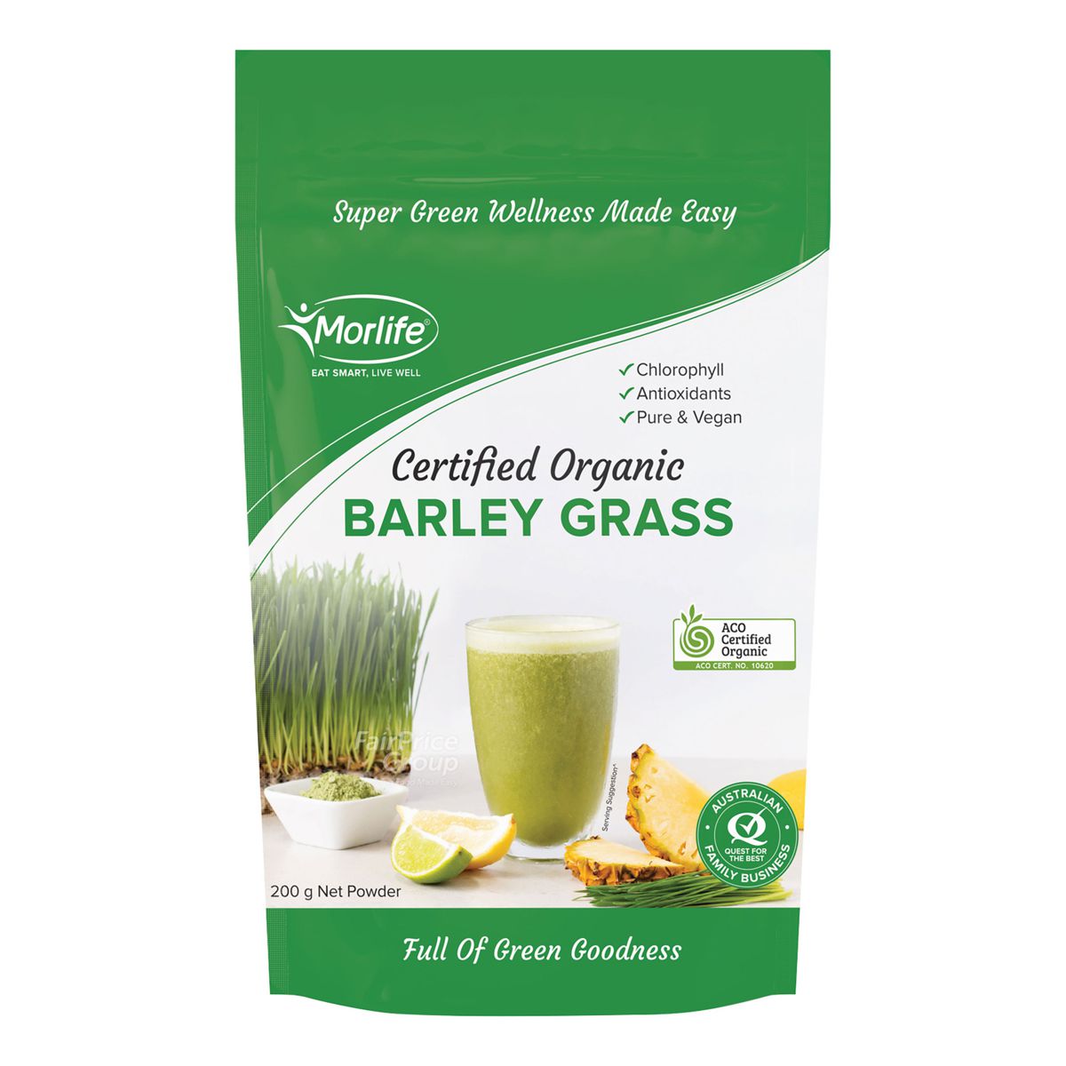 Organic Barley Grass Powder – 2 LB Bag, Free Shipping (Herbal Island)