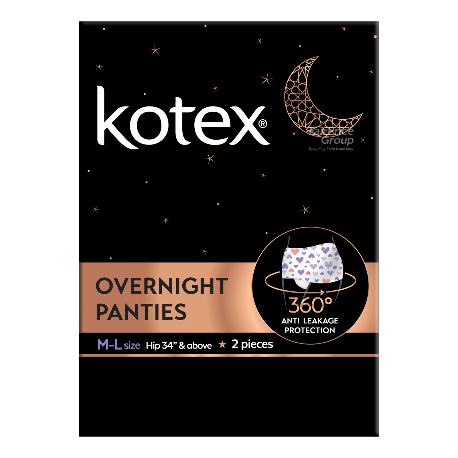 Kotex Overnight Panties Medium to Large NTUC FairPrice